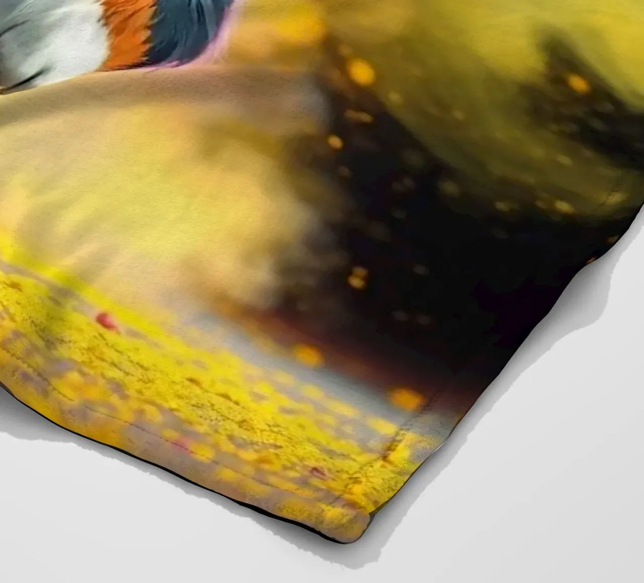 The colorful Bernese Mountain Dog #19 fleece blanket by Yumis.Beargang.and.Me