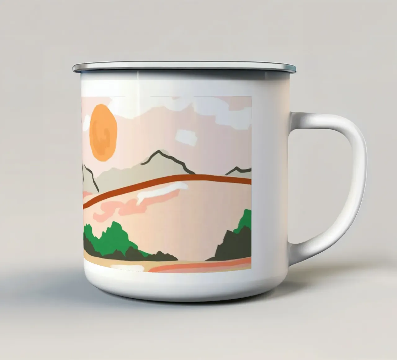 Galleggiare nella vita in questo modo tazza in smalto da Kintsugi99