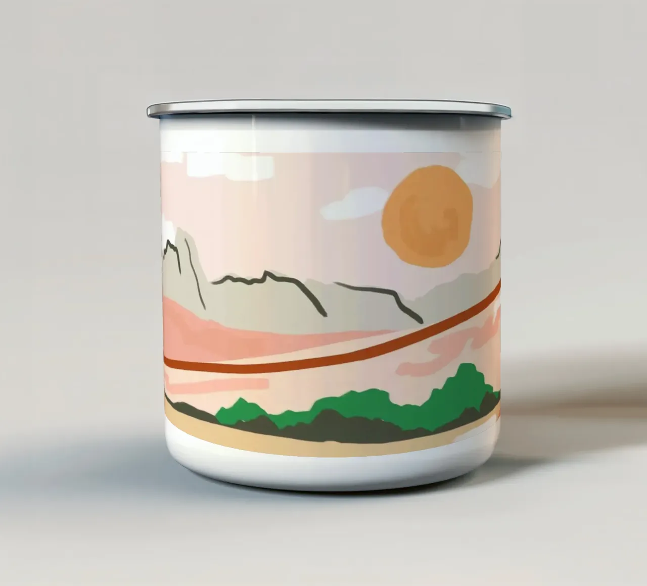 Galleggiare nella vita in questo modo tazza in smalto da Kintsugi99