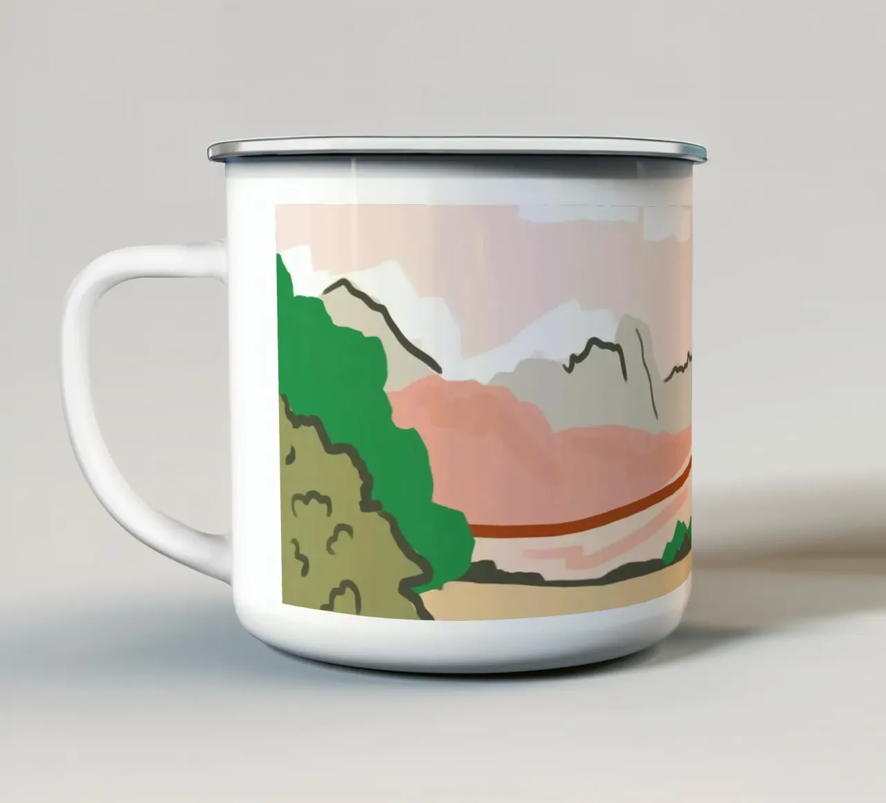 Galleggiare nella vita in questo modo tazza in smalto da Kintsugi99