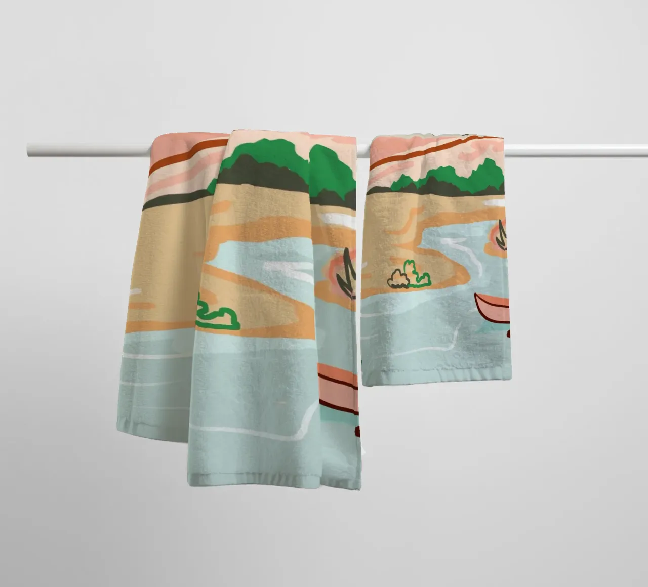 Floating Through Life Like This towel by Kintsugi99