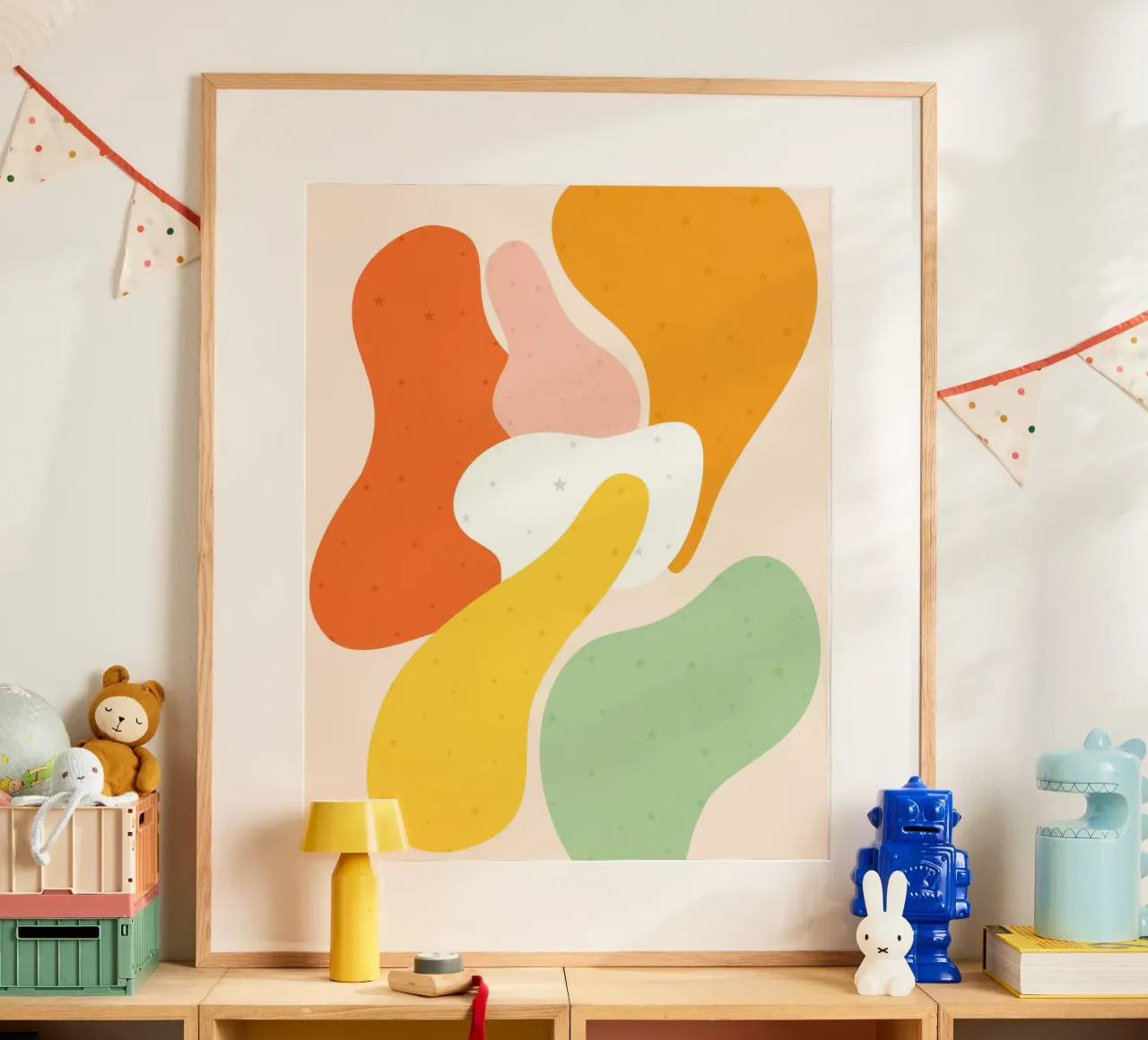 Gioia stellata poster con telaio in alluminio da Kintsugi99