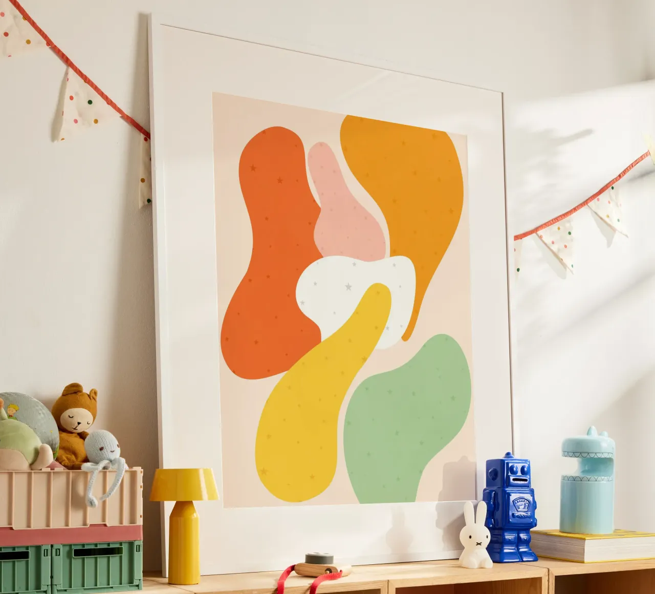 Gioia stellata poster con telaio in alluminio da Kintsugi99