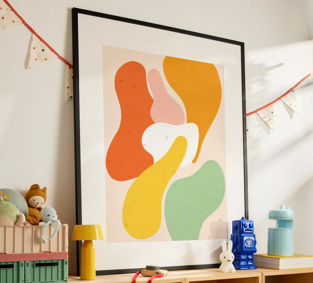 Gioia stellata poster con telaio in alluminio da Kintsugi99