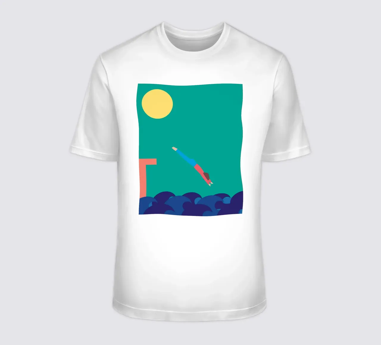 Anlauf.Sprung. t-shirt da FRICKE DESIGN