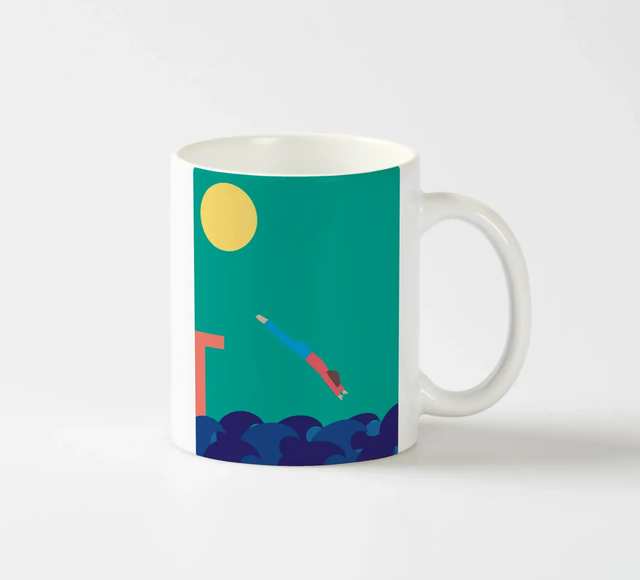 Anlauf.Sprung. tazza in ceramica da FRICKE DESIGN