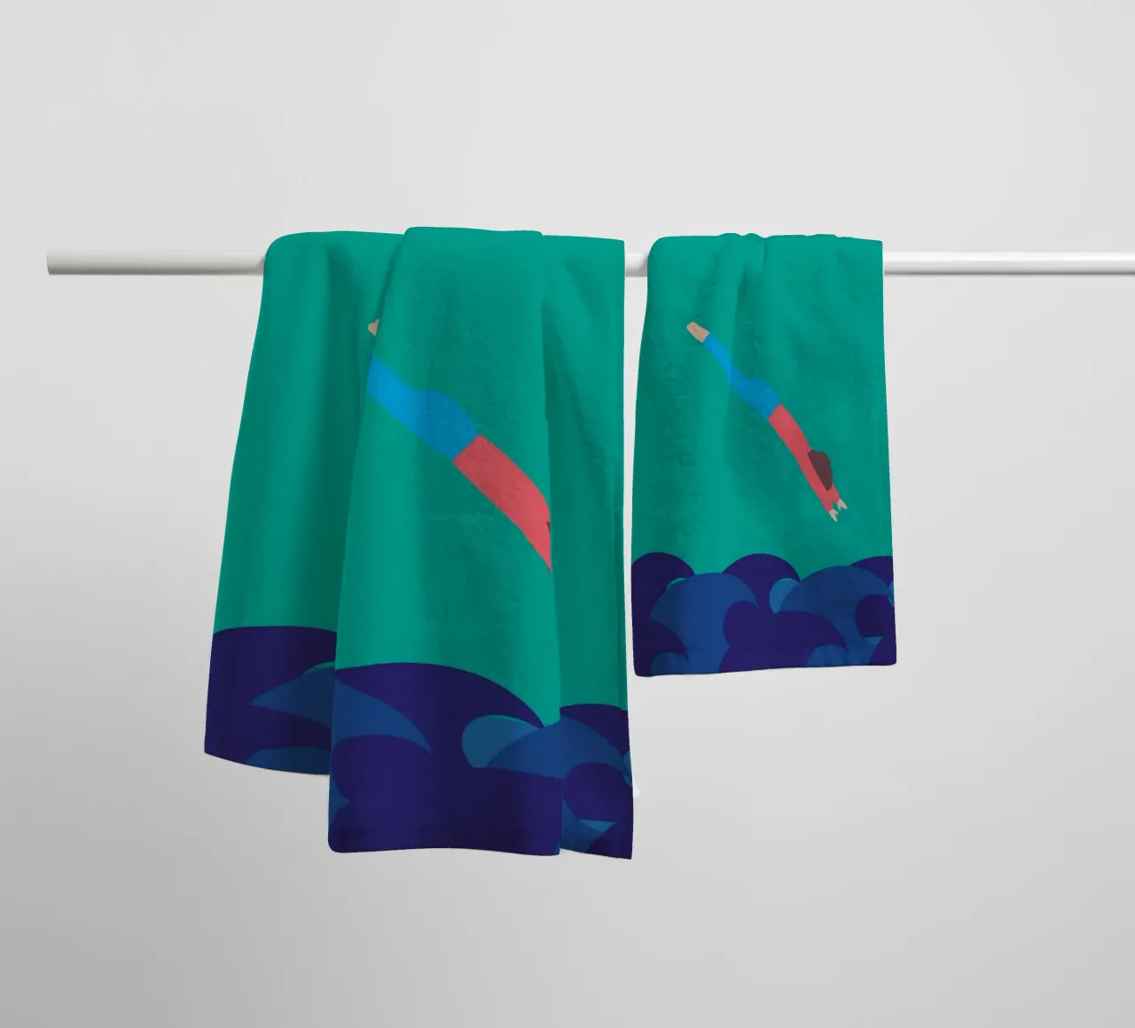 Anlauf.Sprung. towel by FRICKE DESIGN