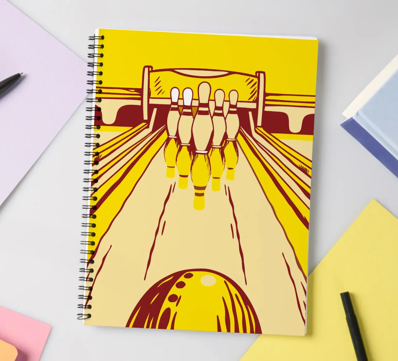 Play Bowling spiral notebook by SPORTS ONLY