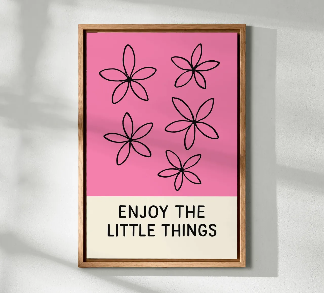 Enjoy The Little Things tela con Cornice a cassetta da treechild
