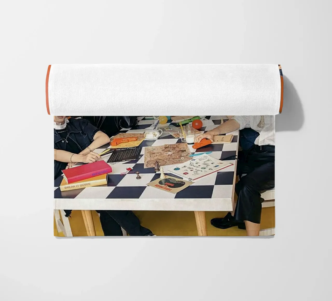 Meeting In The Office beach towel by Betty Shops