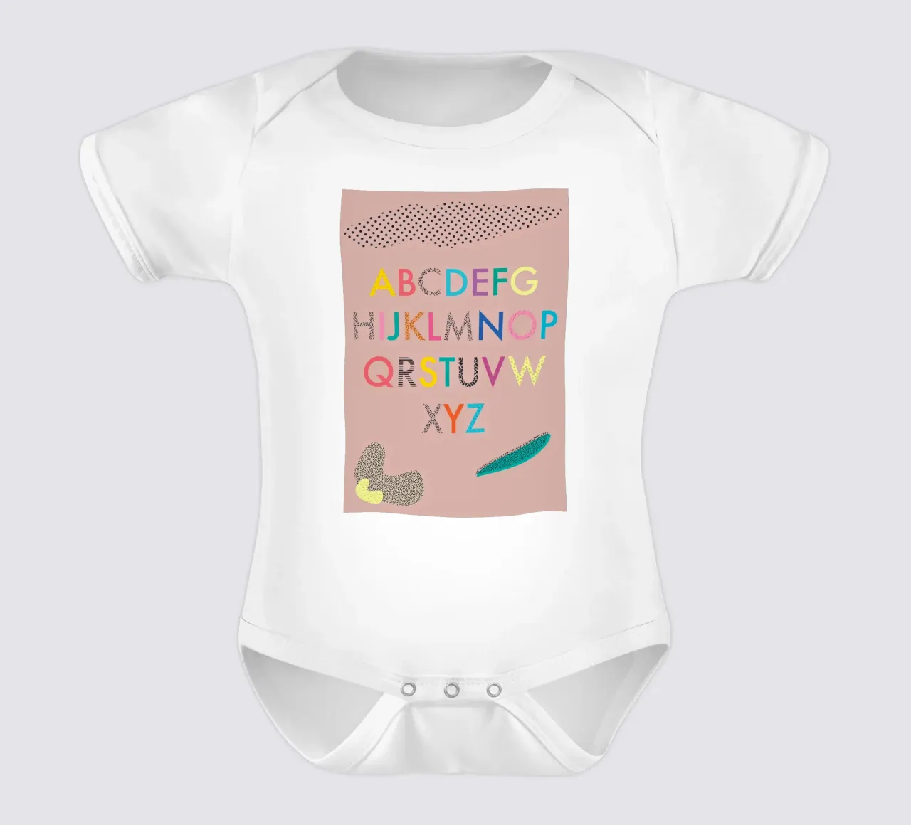 ABC. (mehrere Varianten verfügbar) body neonato maniche corte da FRICKE DESIGN