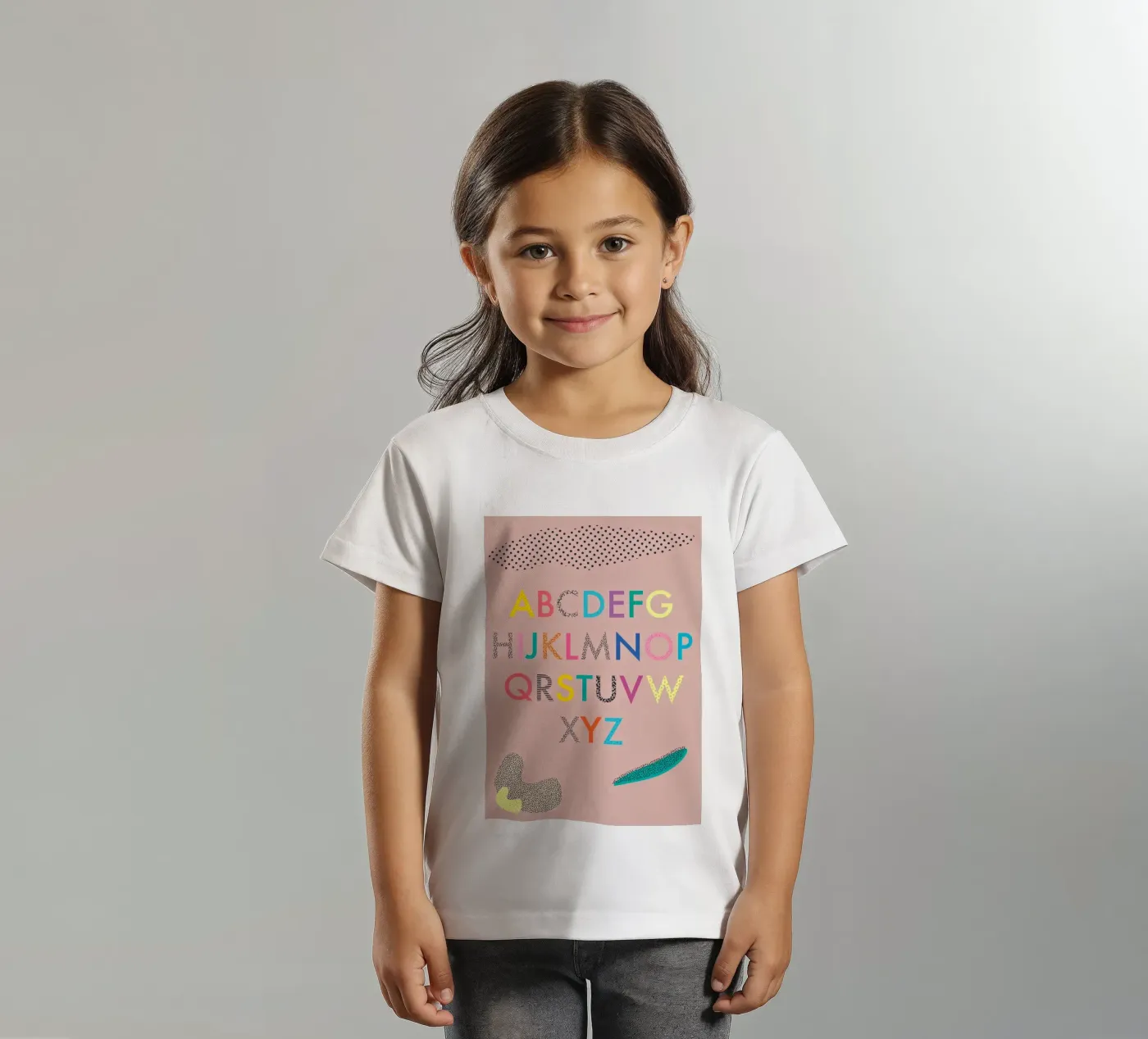 ABC kinder t-shirt van FRICKE DESIGN