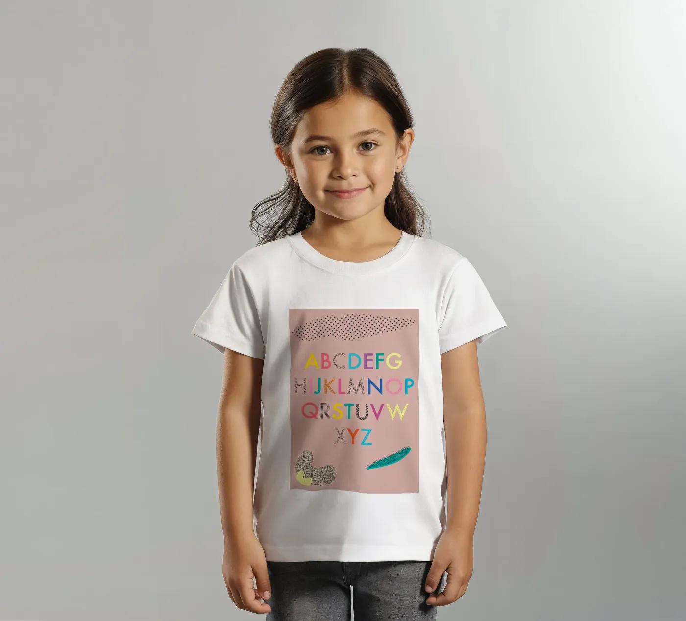 ABC kinder t-shirt van FRICKE DESIGN