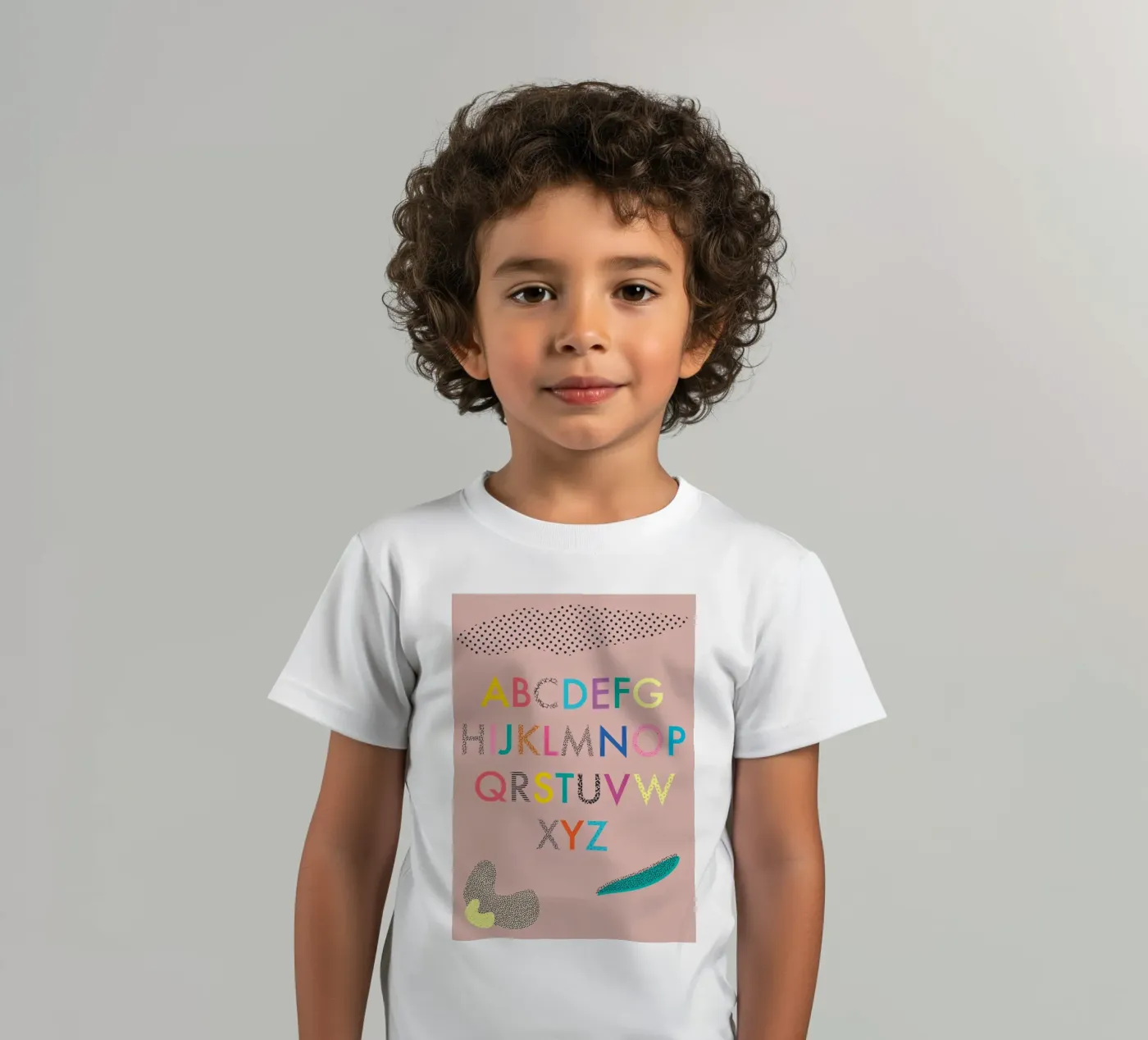 ABC kinder t-shirt van FRICKE DESIGN