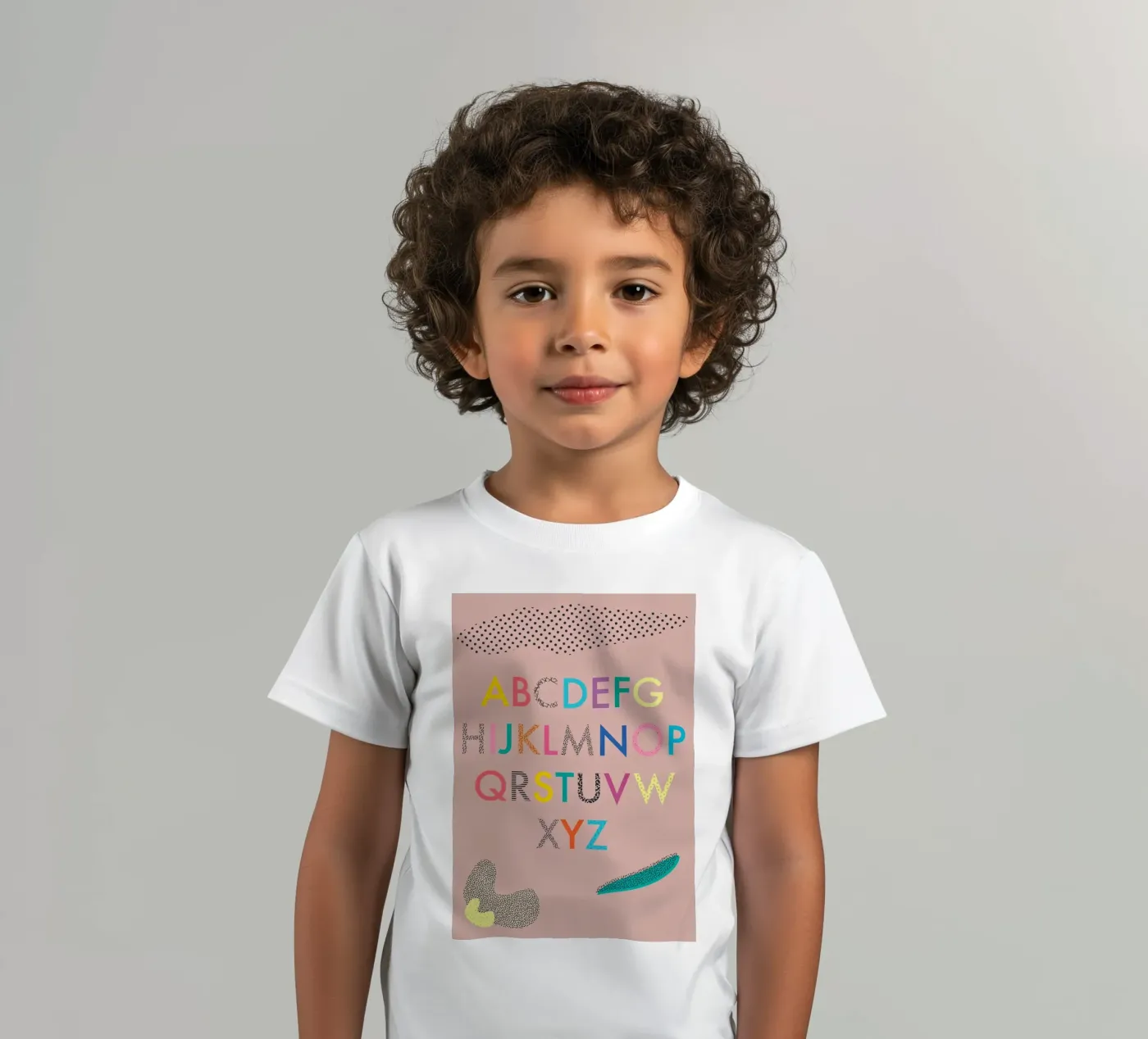 ABC kinder t-shirt van FRICKE DESIGN