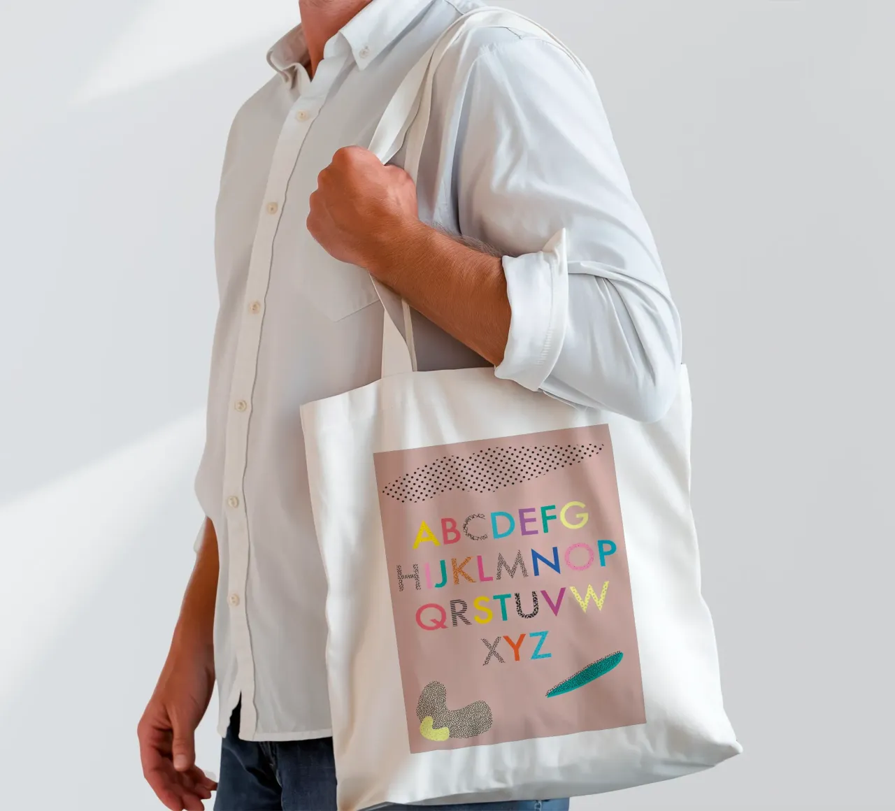 ABC. (mehrere Varianten verfügbar) borsa in juta da FRICKE DESIGN
