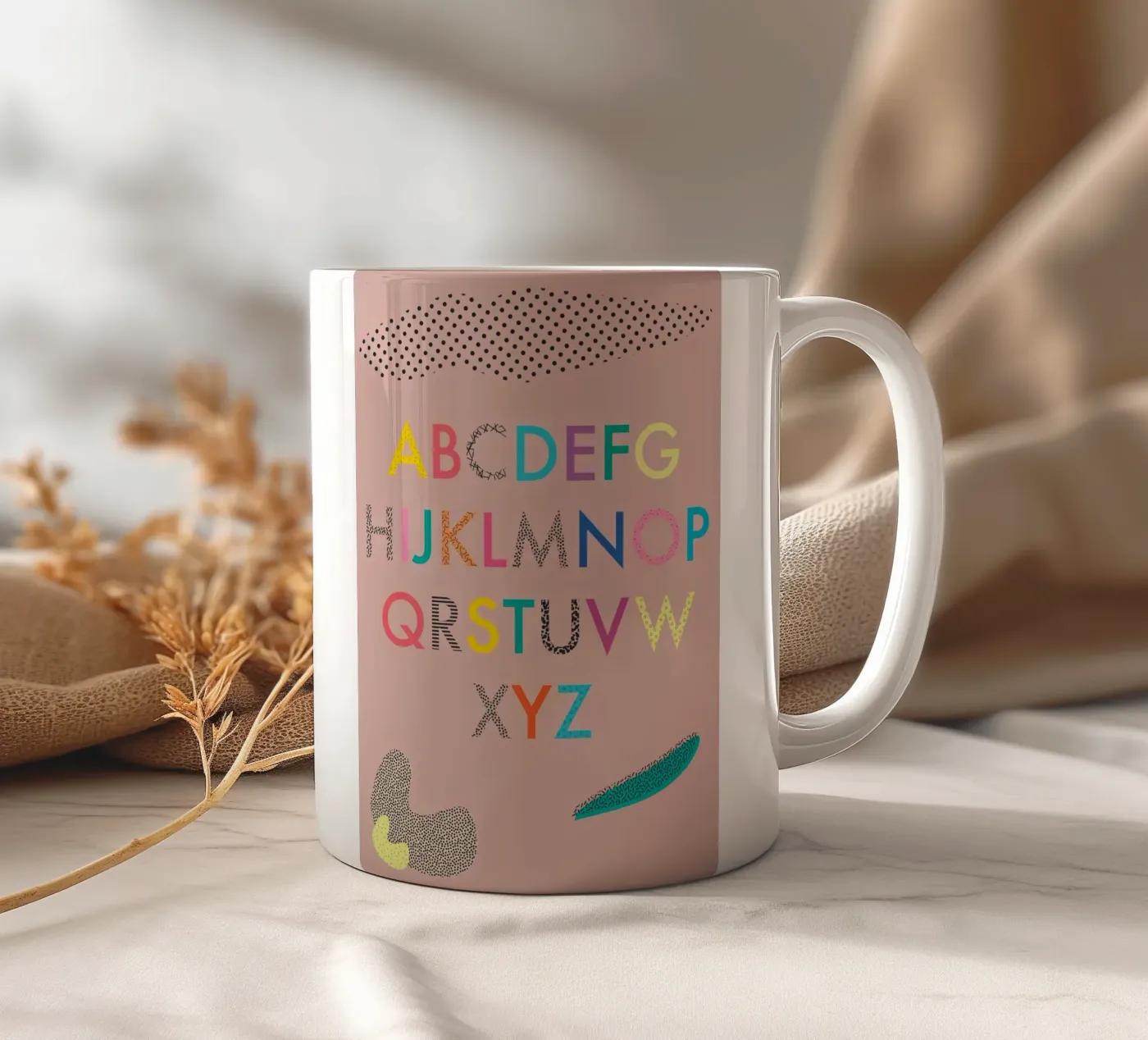 ABC ceramic mug by FRICKE DESIGN