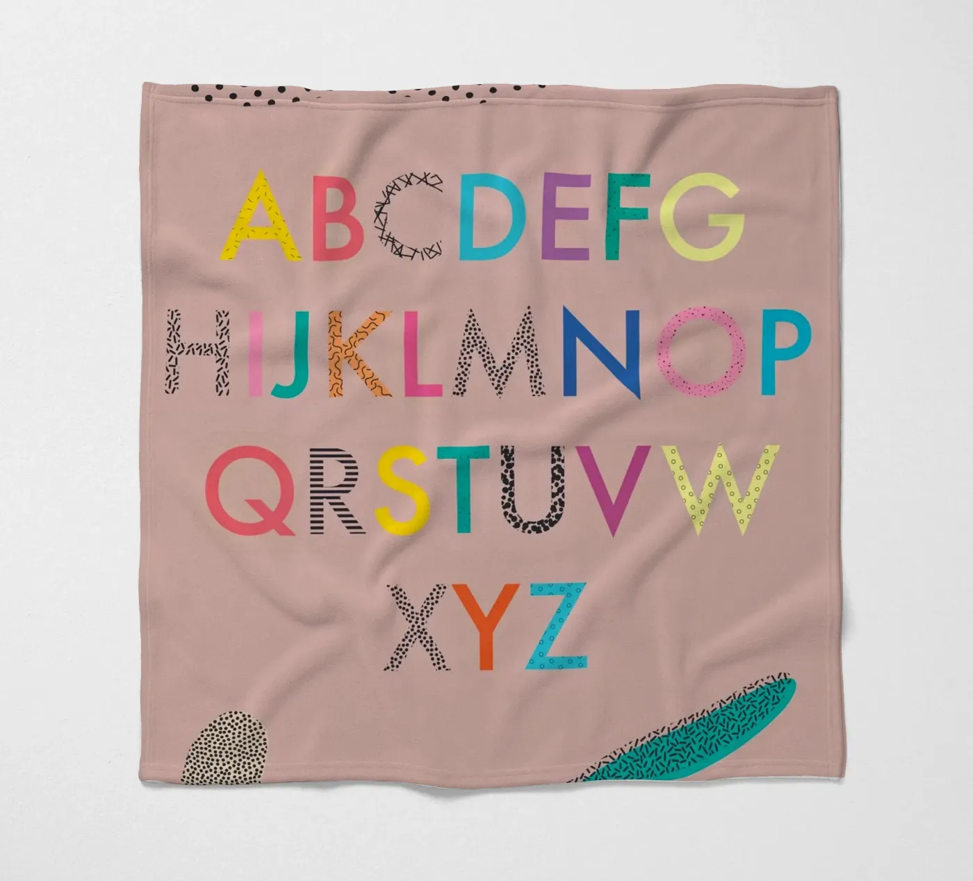 ABC fleecedeken van FRICKE DESIGN