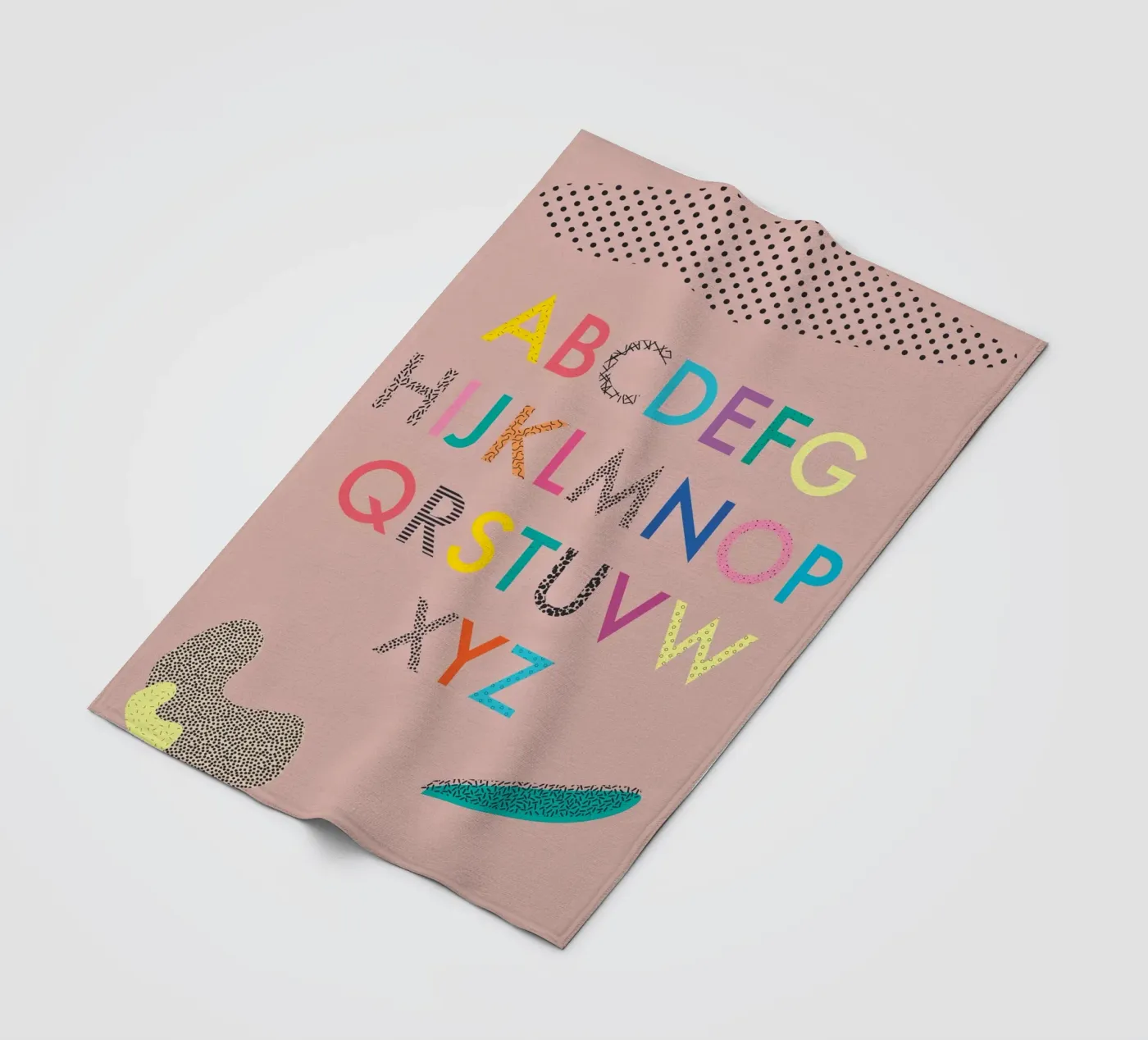 ABC fleecedeken van FRICKE DESIGN