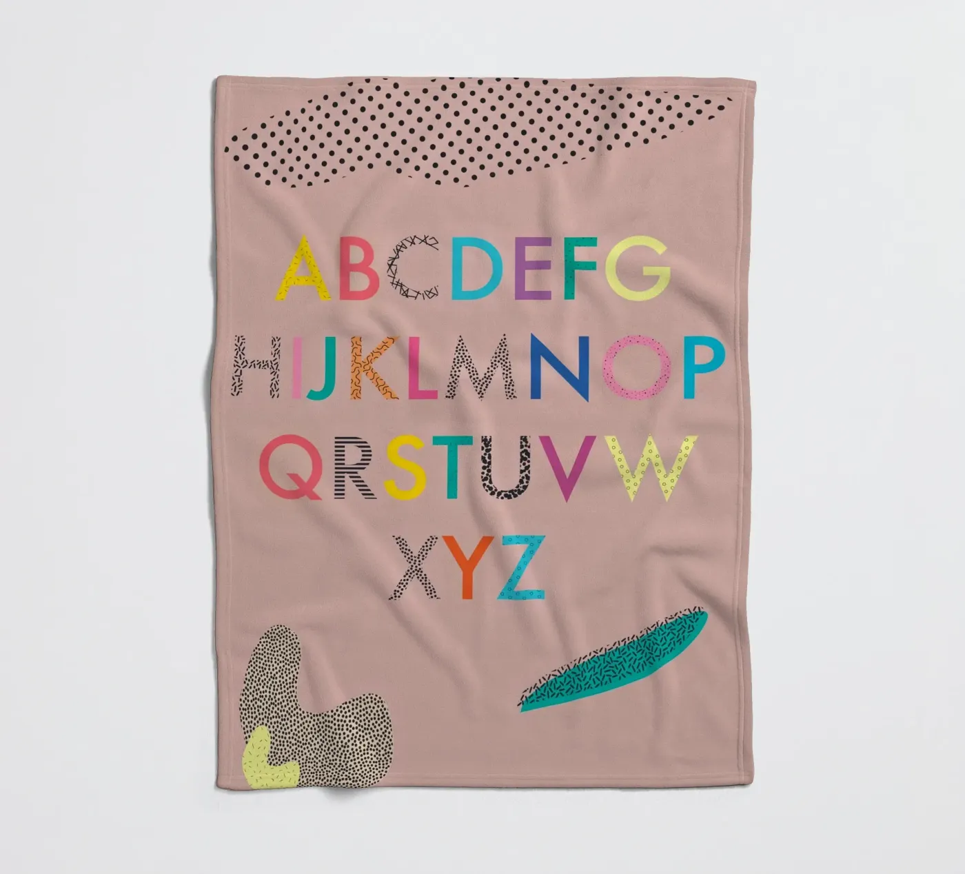 ABC fleecedeken van FRICKE DESIGN