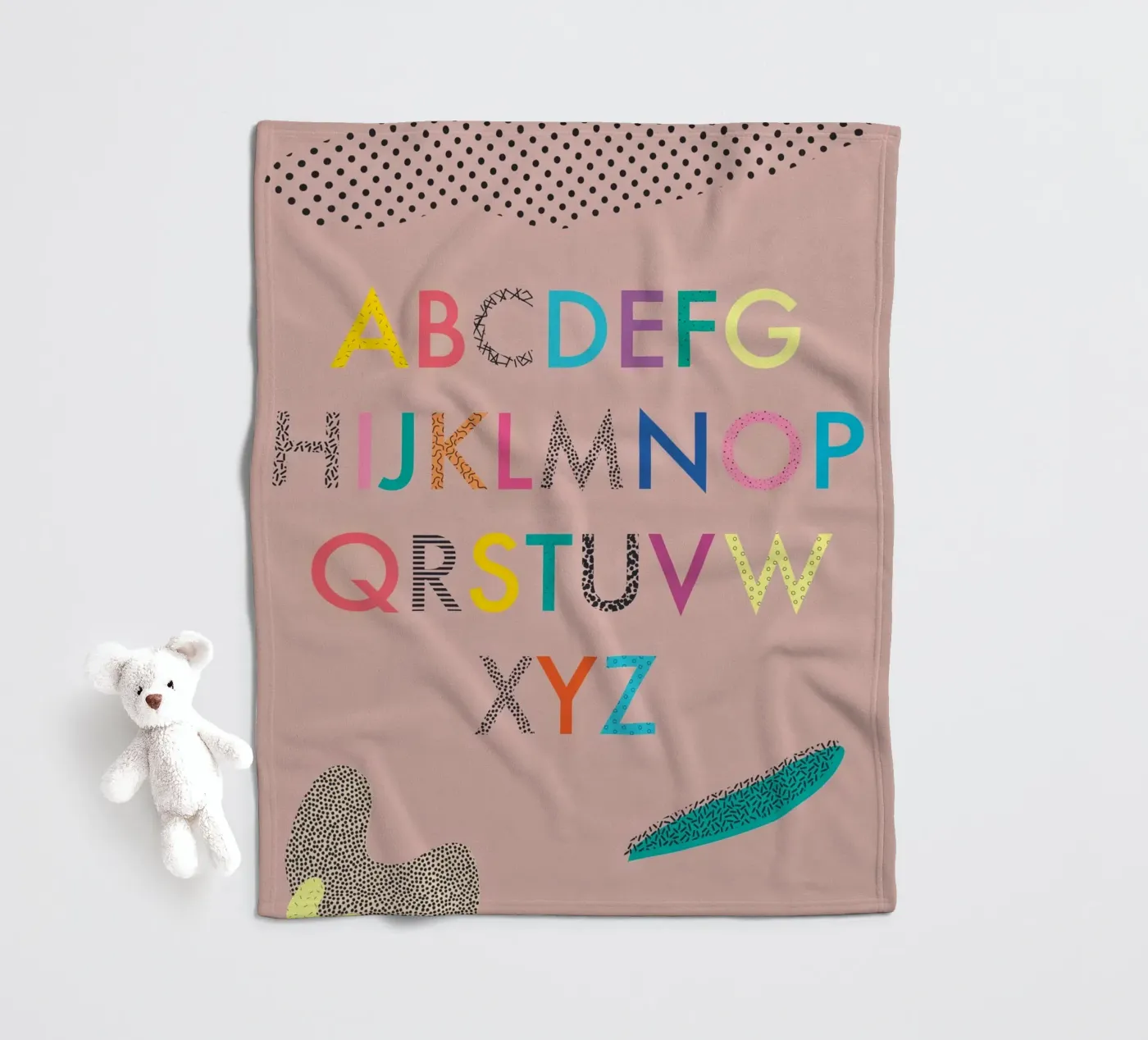 ABC fleecedeken van FRICKE DESIGN