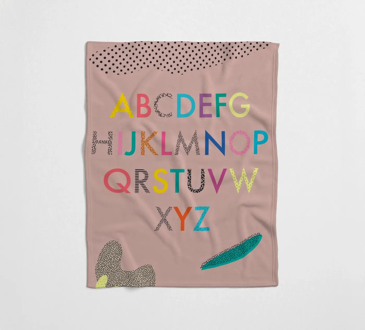 ABC fleecedeken van FRICKE DESIGN