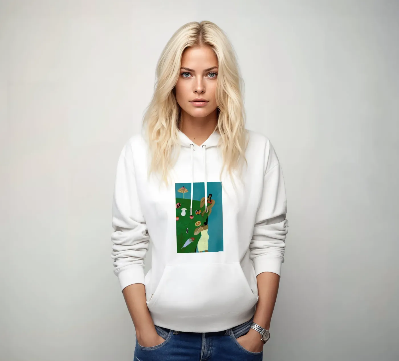 Table Setting hoodie van Nudes and Croissants