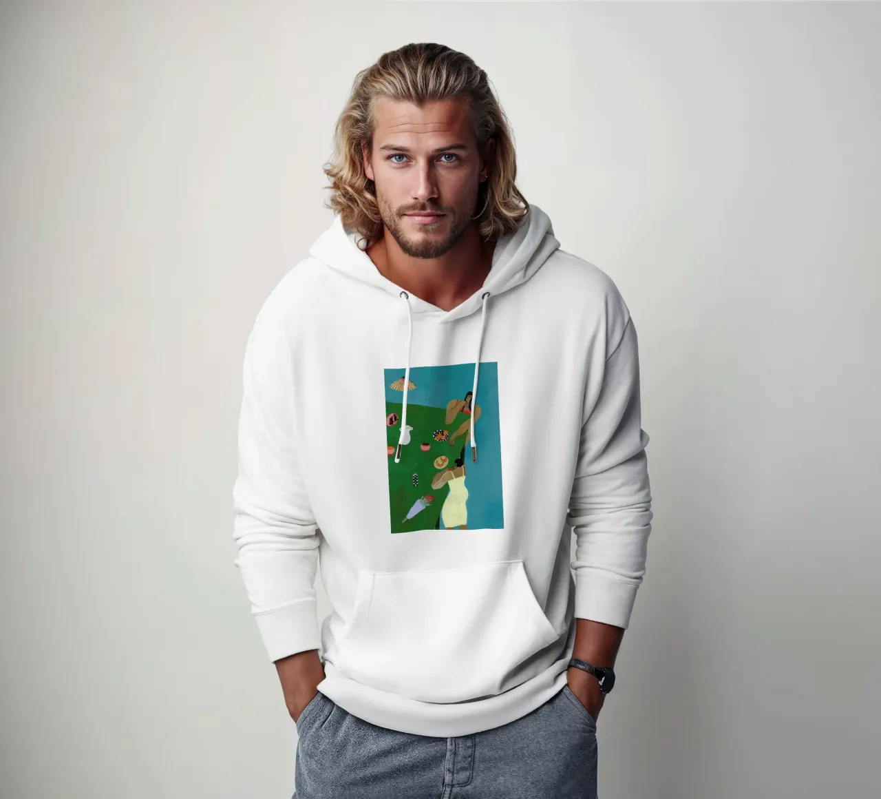 Table Setting felpa con cappuccio da Nudes and Croissants