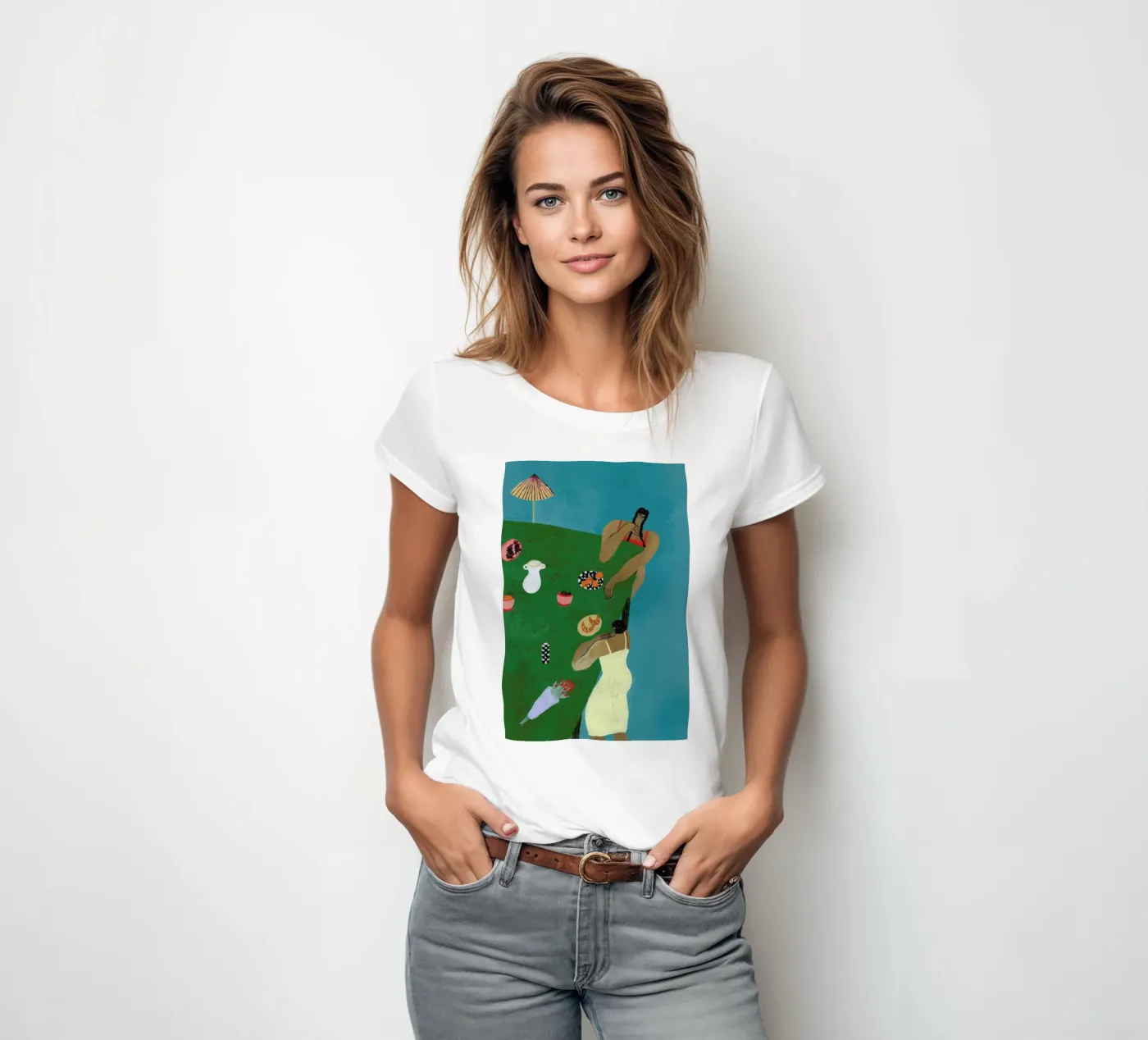 Table Setting t-shirt da donna da Nudes and Croissants