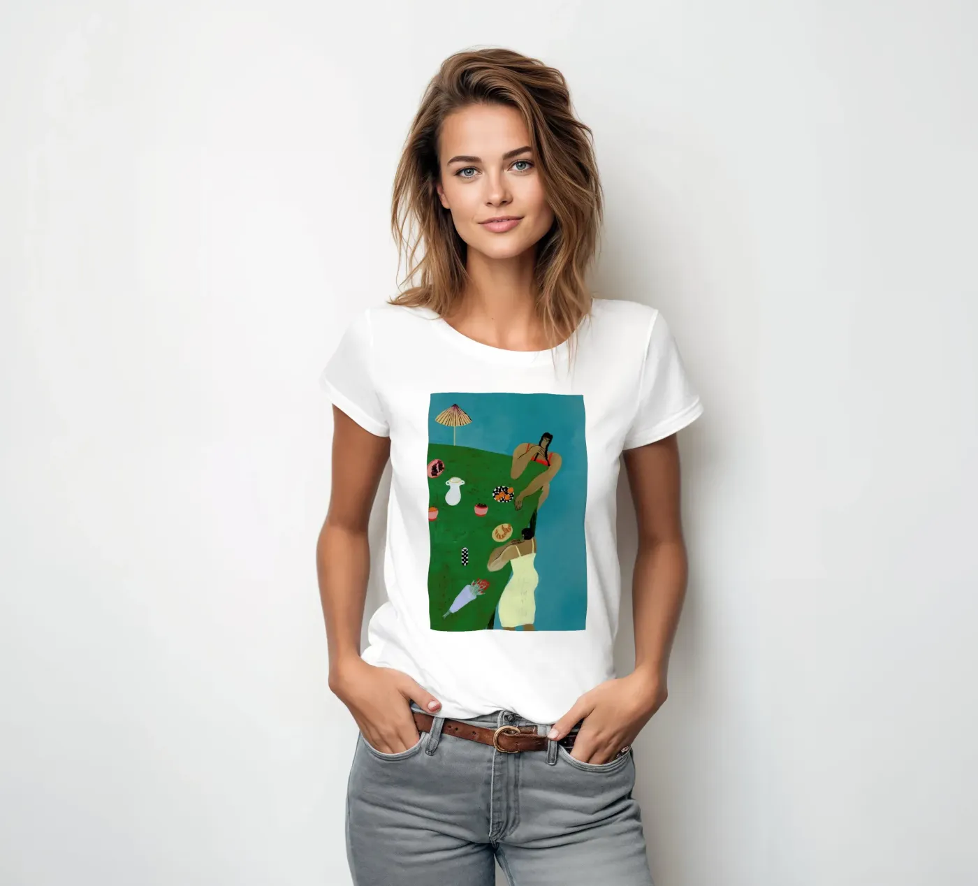 Table Setting t-shirt da donna da Nudes and Croissants