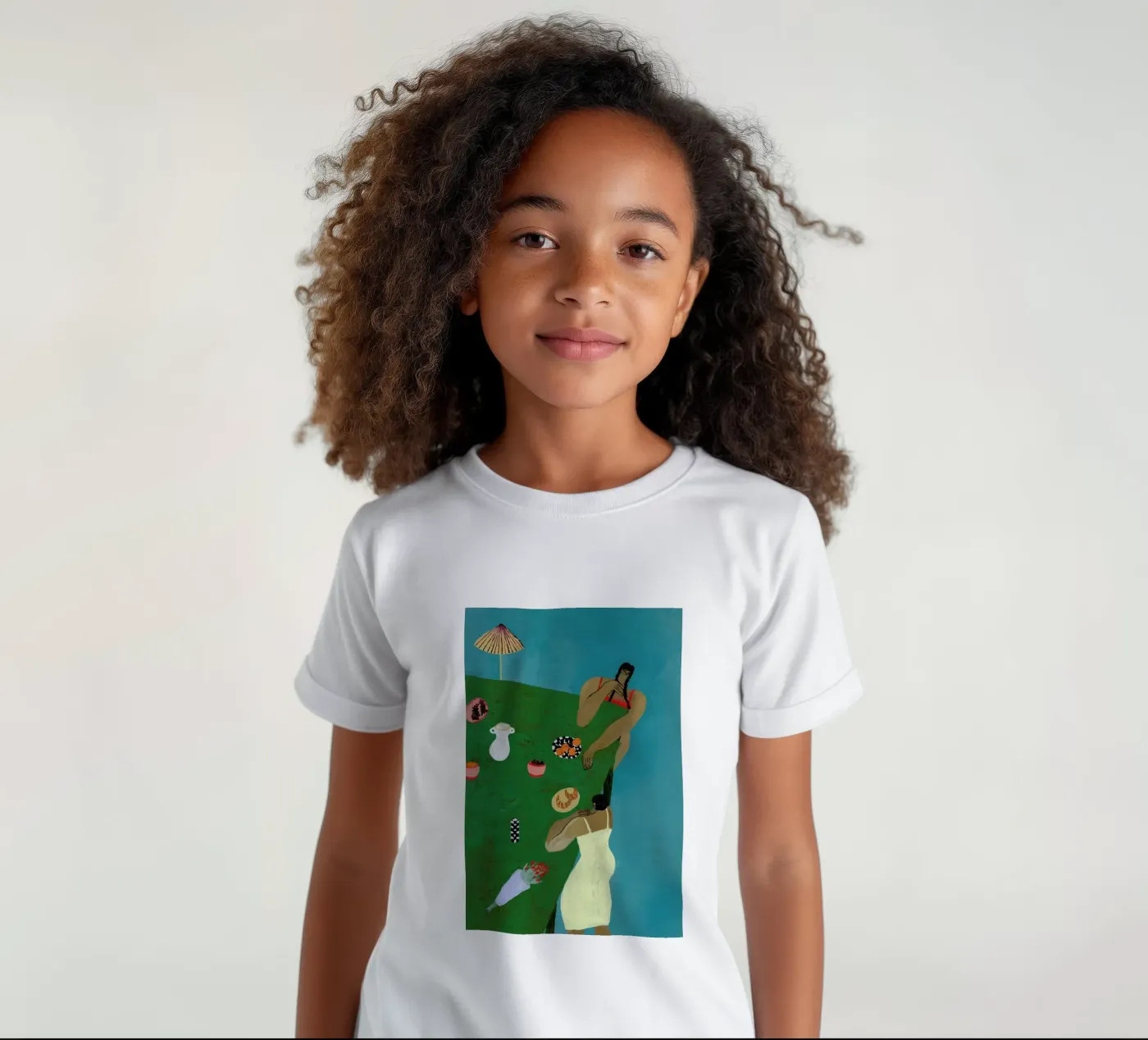Table Setting kids t-shirt by Nudes and Croissants