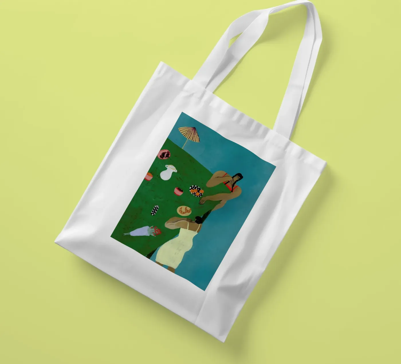 Table Setting tote bag by Nudes and Croissants