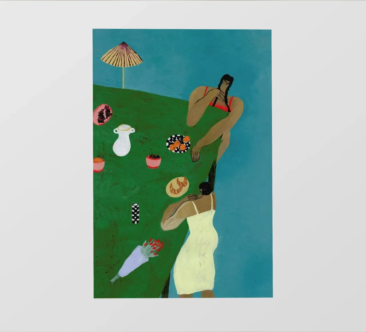 Table Setting telo in pvc da Nudes and Croissants