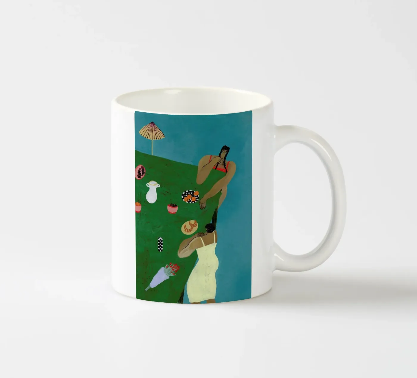 Table Setting ceramic mug by Nudes and Croissants