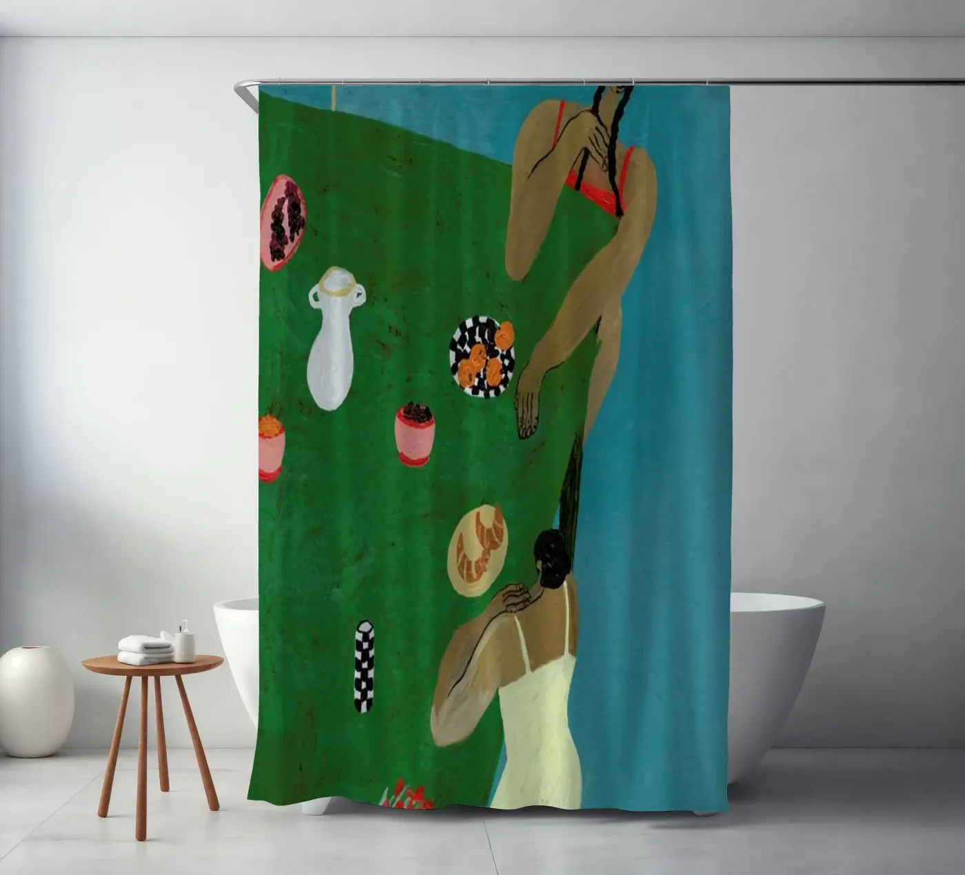 Table Setting Duschvorhang von Nudes and Croissants