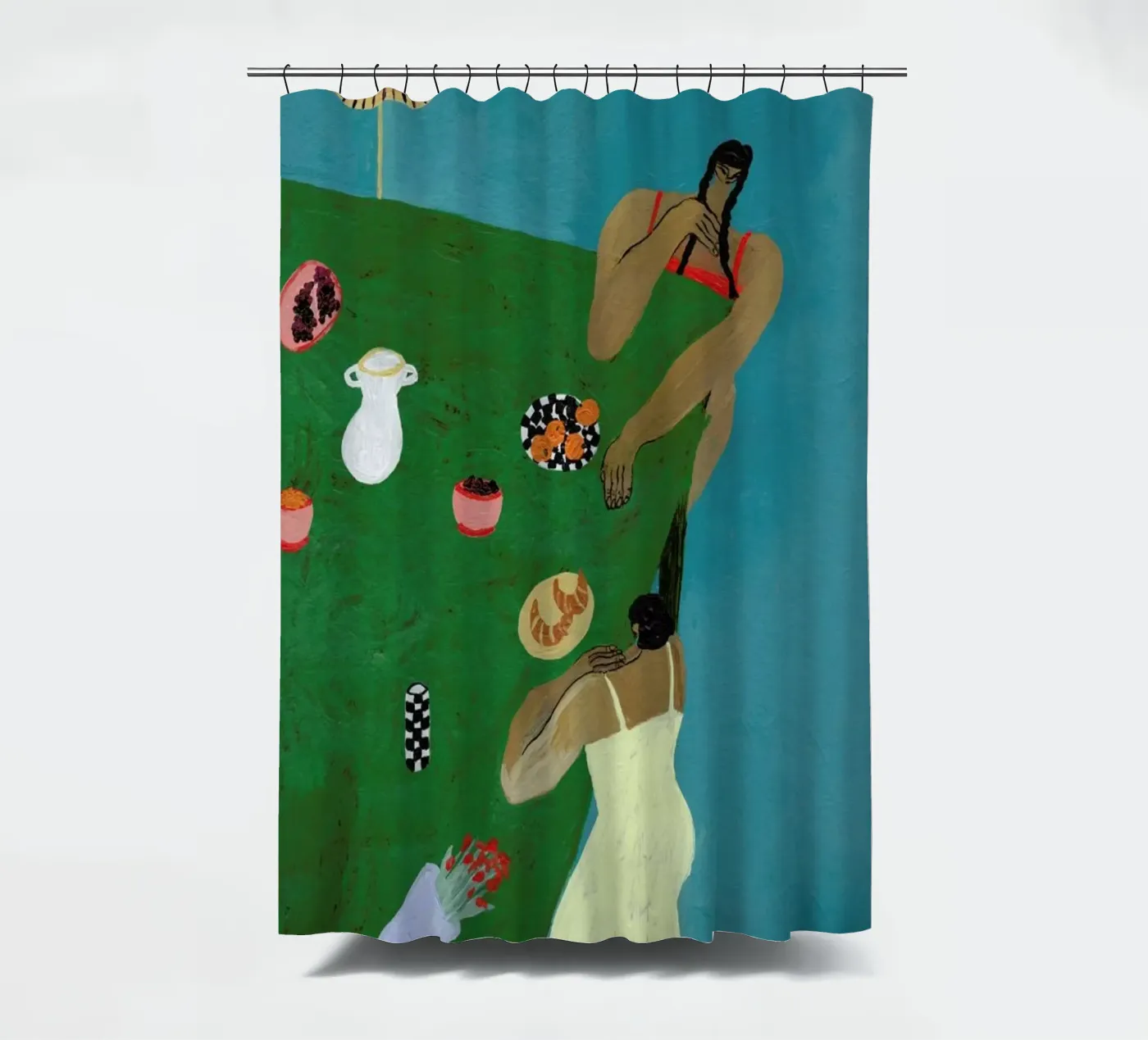 Table Setting Duschvorhang von Nudes and Croissants