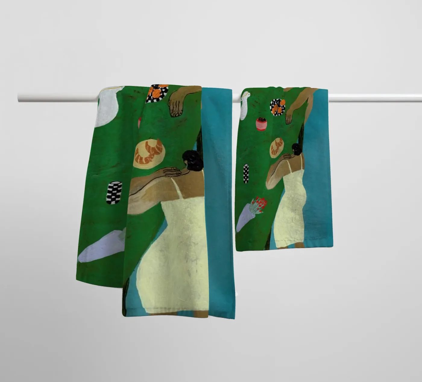 Table Setting serviette de bain de Nudes and Croissants