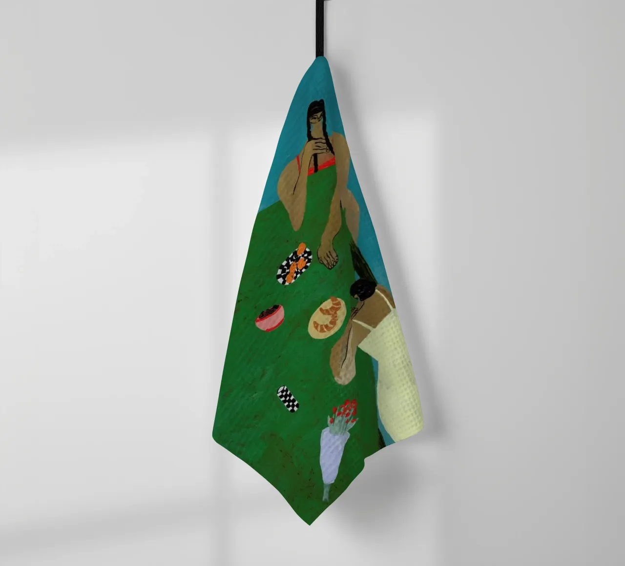 Table Setting torchon de Nudes and Croissants