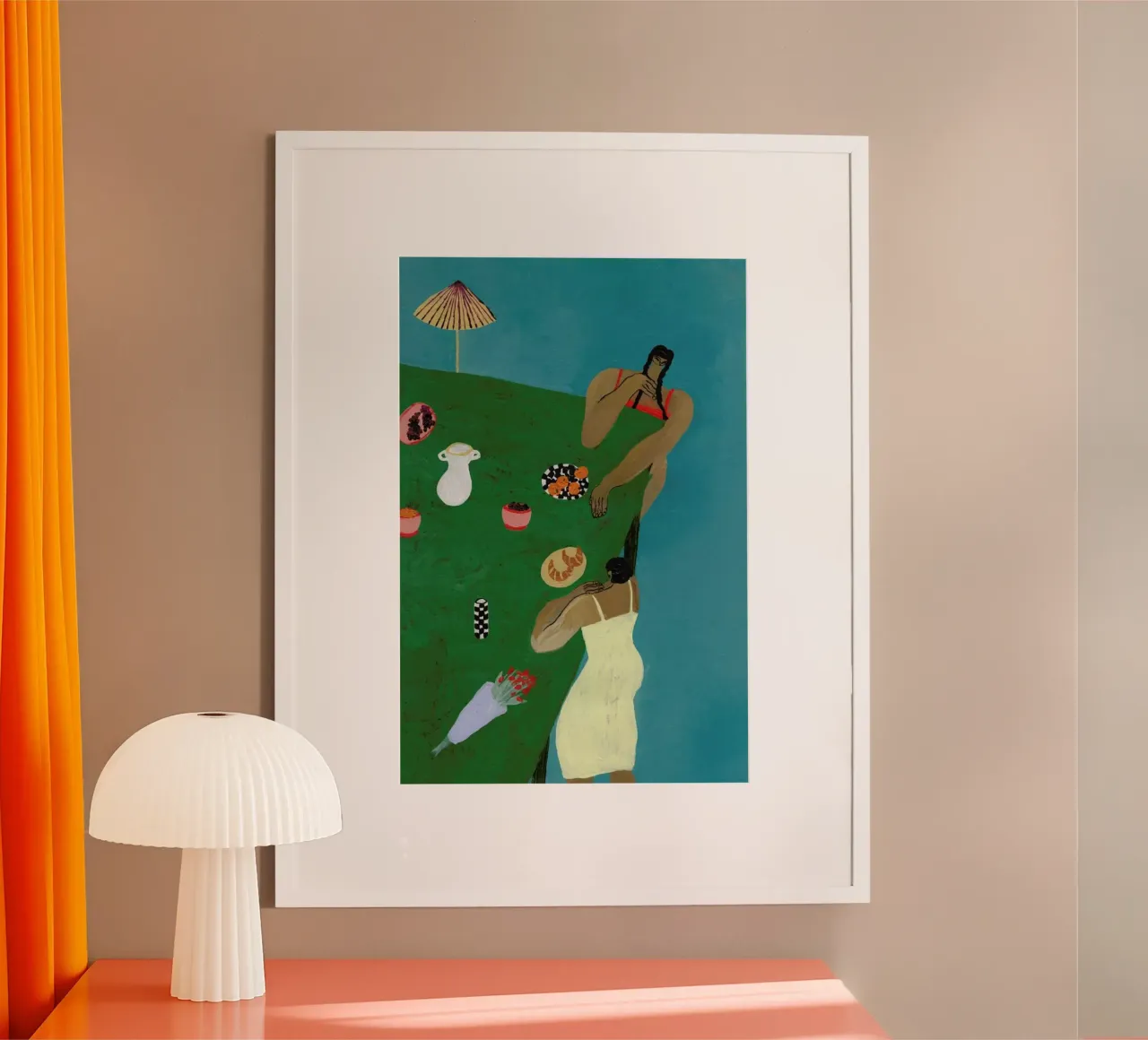 Table Setting carta hahnemühle da Nudes and Croissants