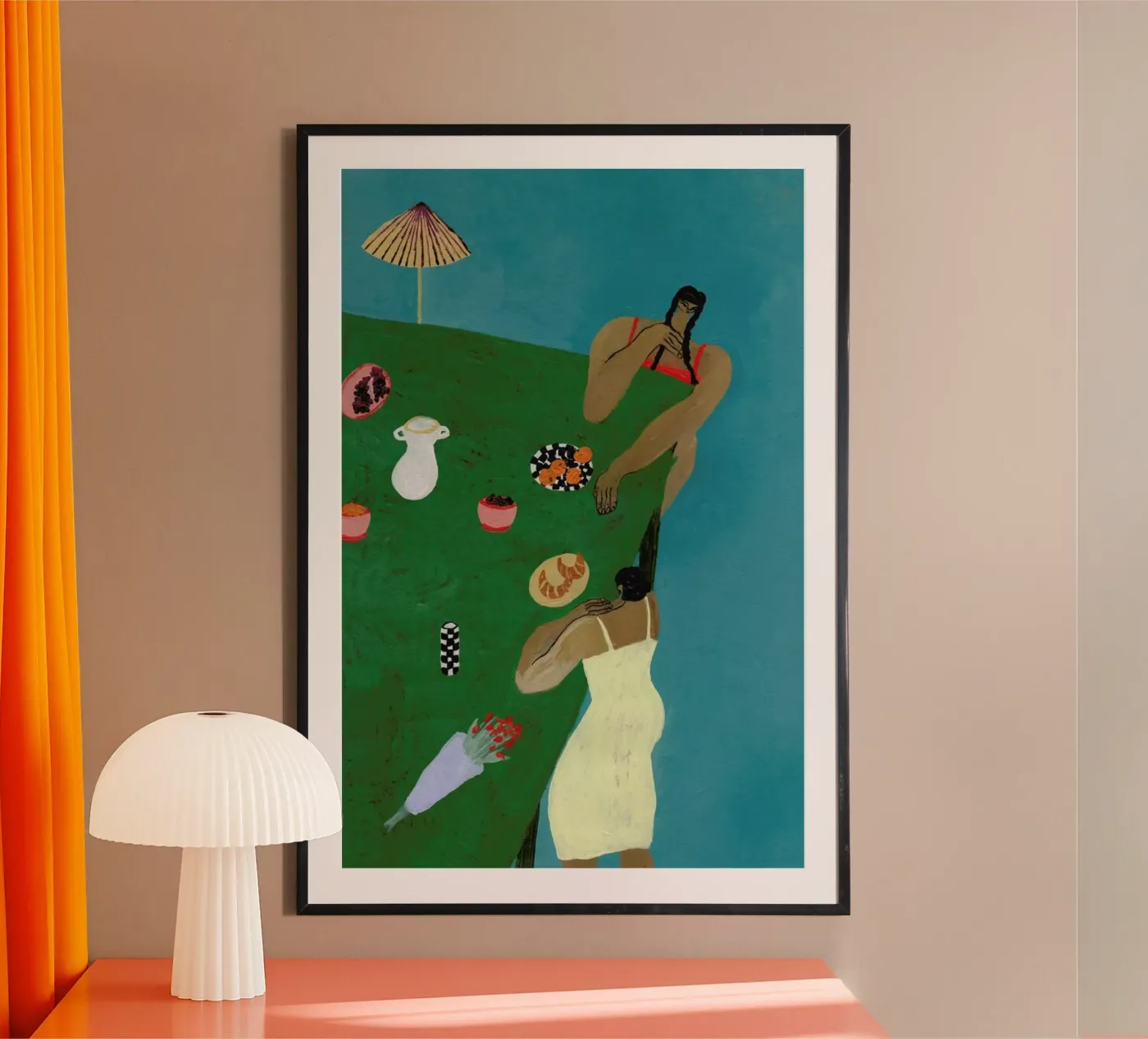 Table Setting Poster von Nudes and Croissants