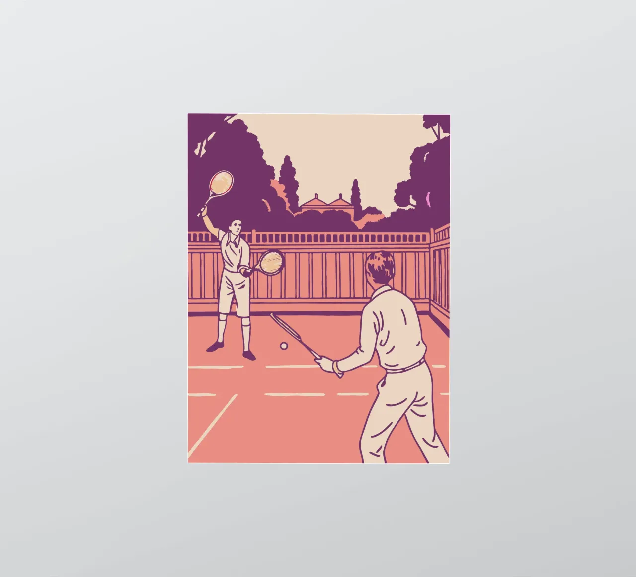 Giocare a tennis adesivo da SPORTS ONLY