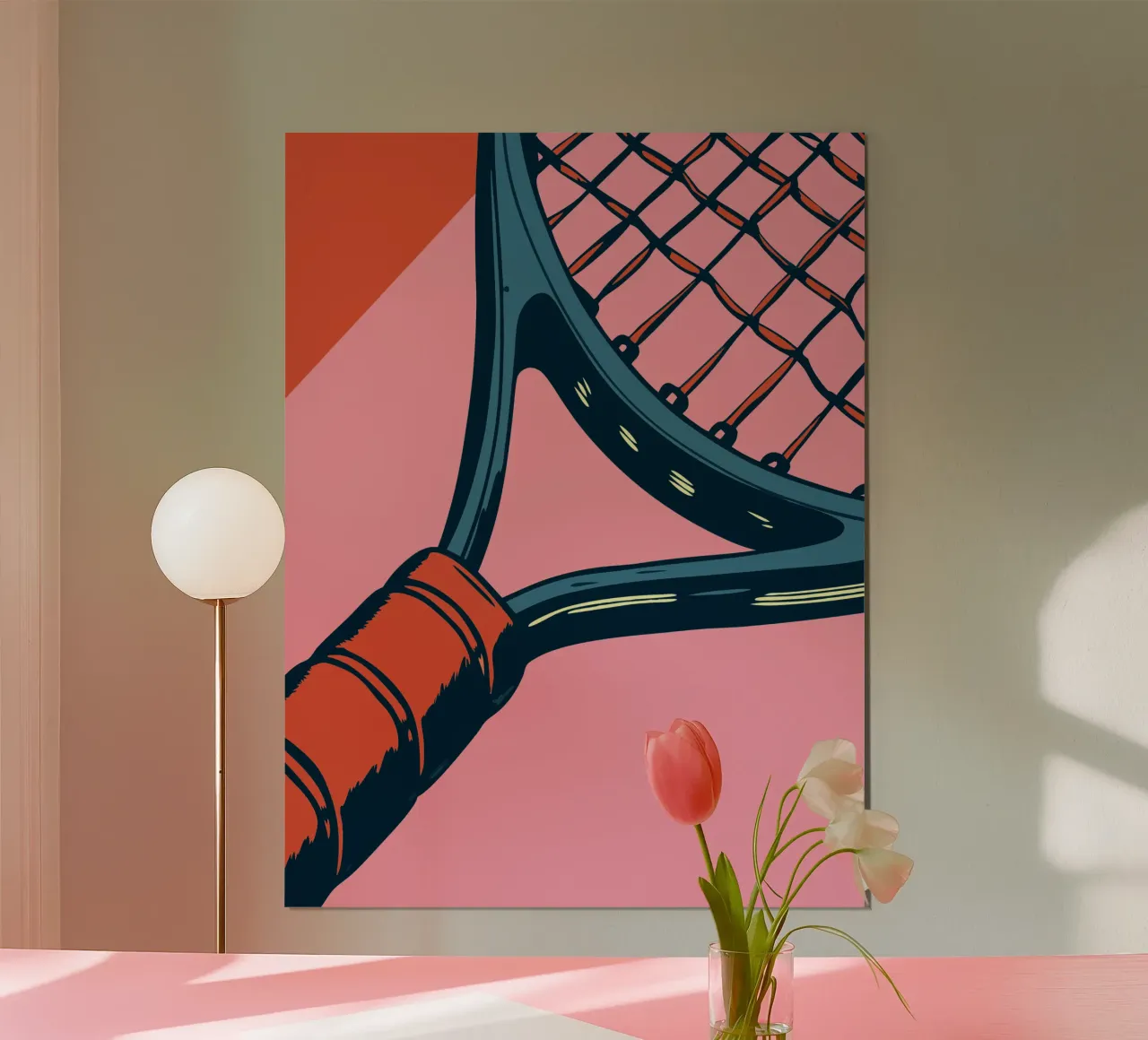 Racchetta da tennis poster con telaio in legno da SPORTS ONLY