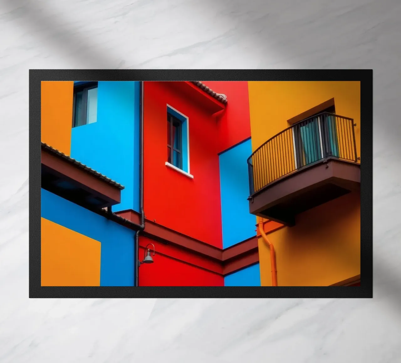 L'architettura colorata caratterizza gli edifici in posizione urbana zerbino da DesignDoodle