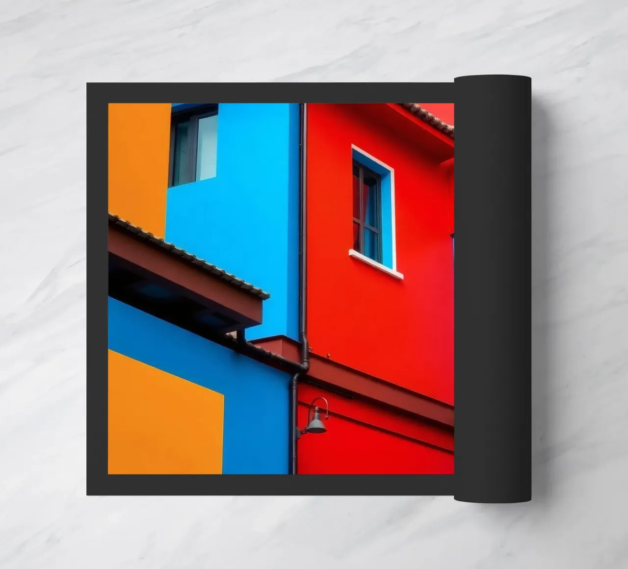 L'architettura colorata caratterizza gli edifici in posizione urbana zerbino da DesignDoodle
