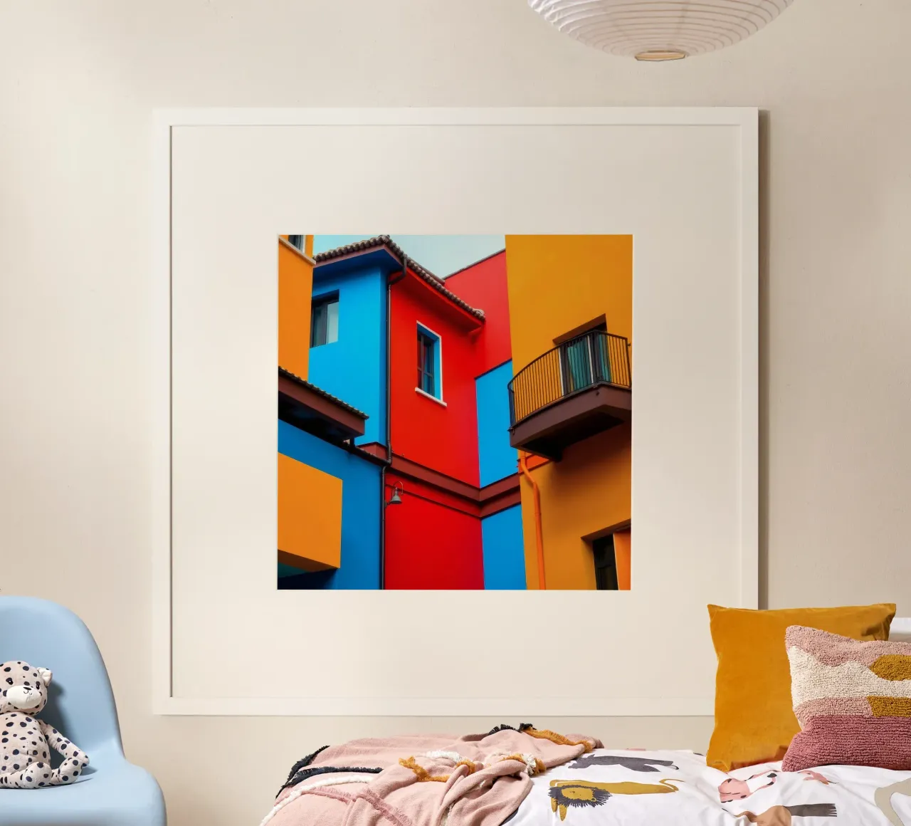 Colorful architecture features buildings in urban location hahnemühle by DesignDoodle