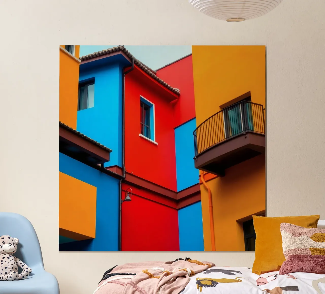 Colorful architecture features buildings in urban location hahnemühle by DesignDoodle