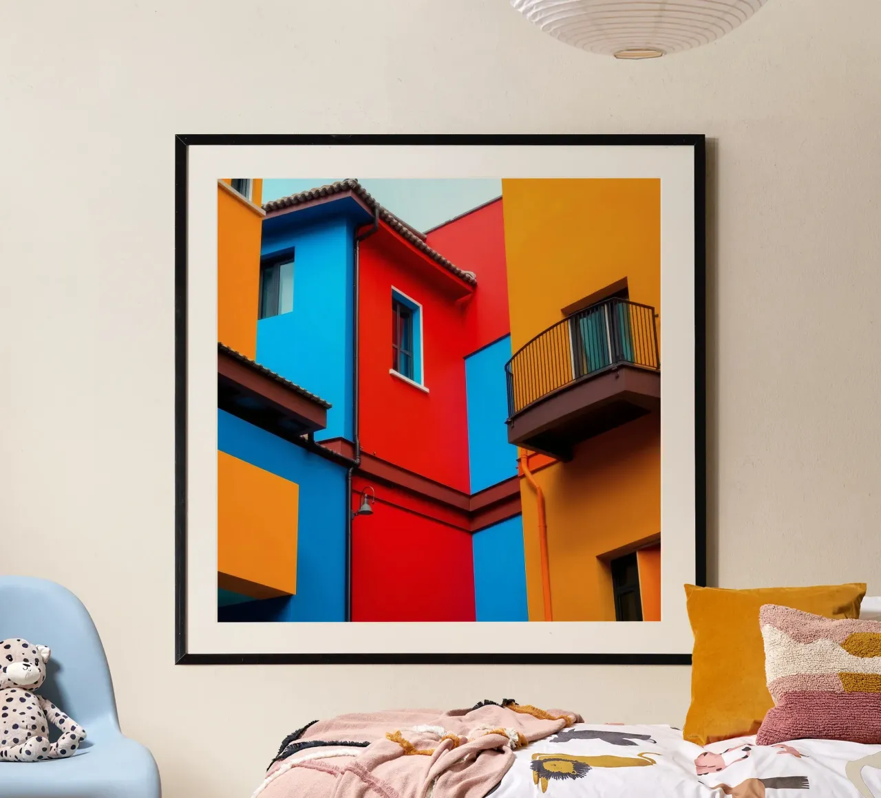 Colorful architecture features buildings in urban location hahnemühle by DesignDoodle