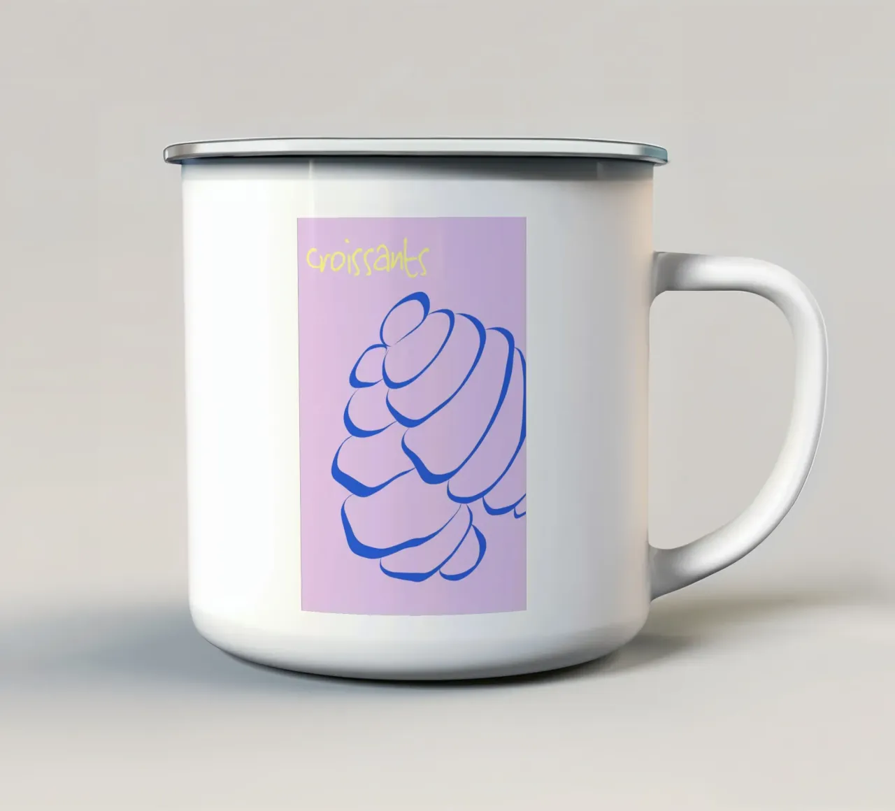 Croissants. tazza in smalto da FRICKE DESIGN