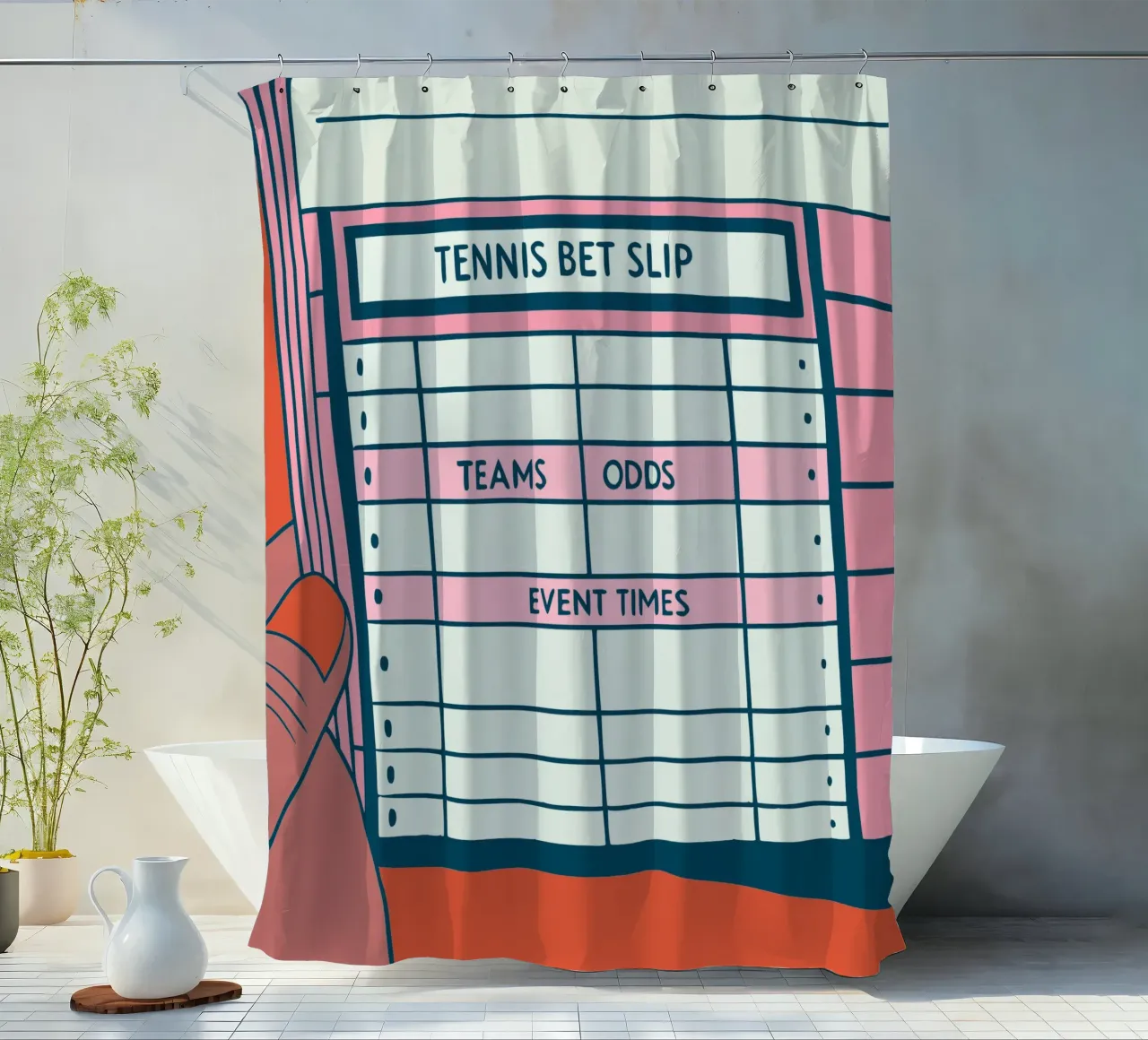 Scheda scommessa tenda da doccia da SPORTS ONLY