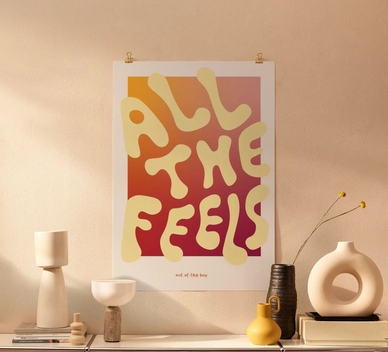 All the Feels – Creamy Peach Poster von Catarina Paula